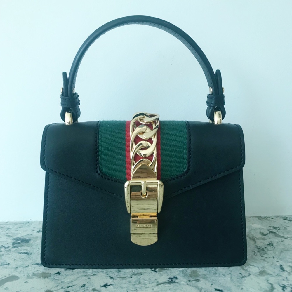 Gucci Top Handle Sylvie Leather Bag